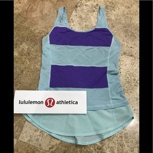 🍋 Lululemon Mint Green & Purple Striped Tank - 4
